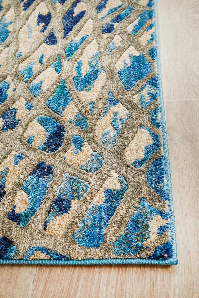Freycinet Blue Multicolor Runner Rug