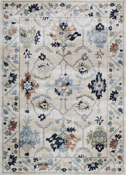 Denmark Multi Traditional Rug ‚Äî polyester rug, contemporary design, The Inspire Home