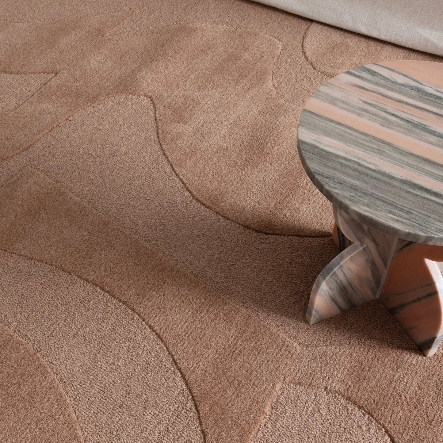Dunsborough Peach Wool Rug