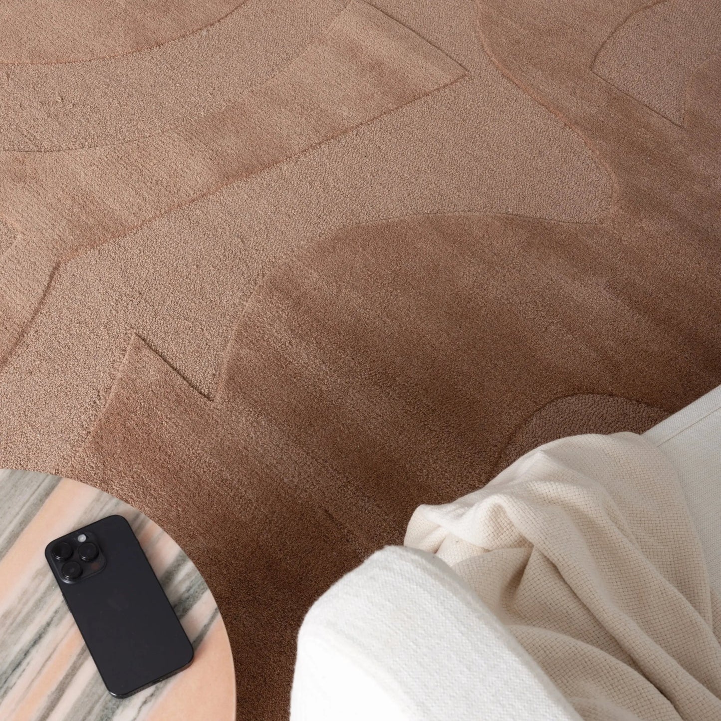 Dunsborough Peach Wool Rug