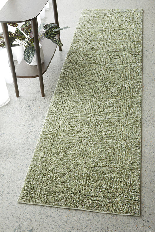 Werri Moss Green Runner Rug