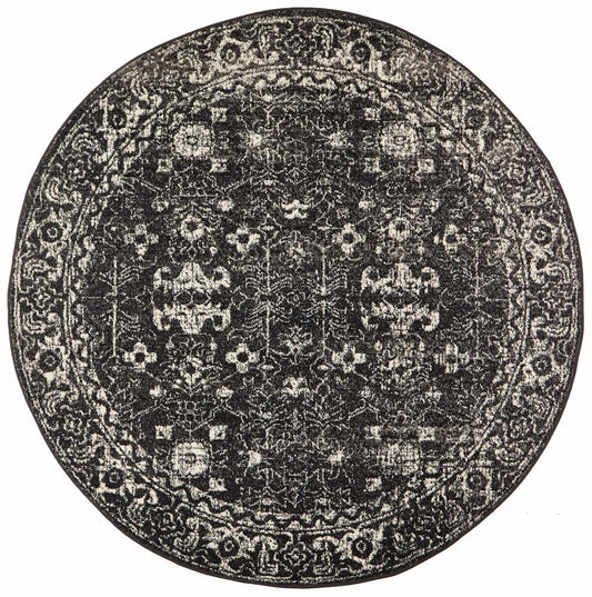 Bermagui Charcoal Round Rug