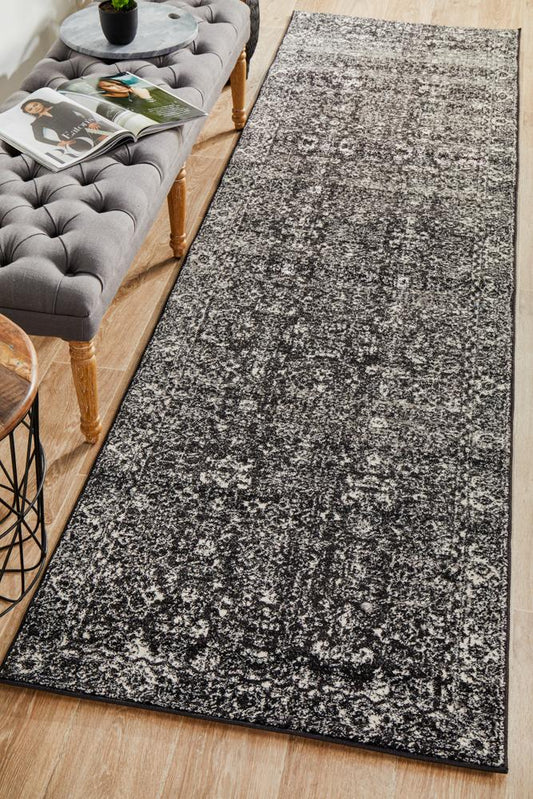 Bermagui Charcoal Runner Rug