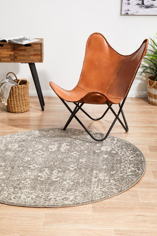 Bermagui Grey Round Rug
