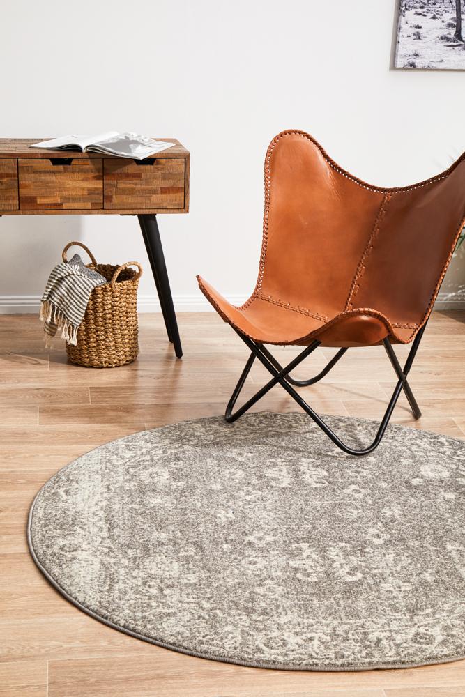 Bermagui Grey Round Rug