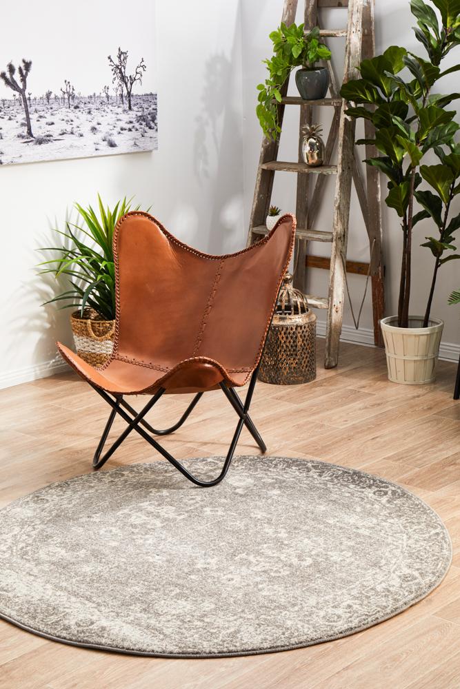 Bermagui Grey Round Rug