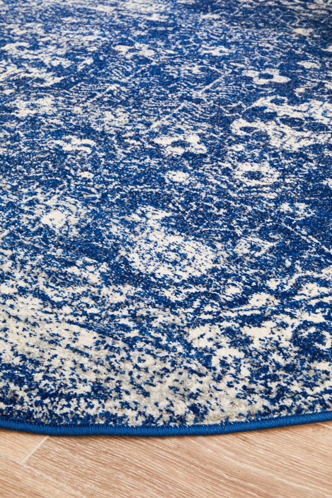 Bermagui Navy Round Rug