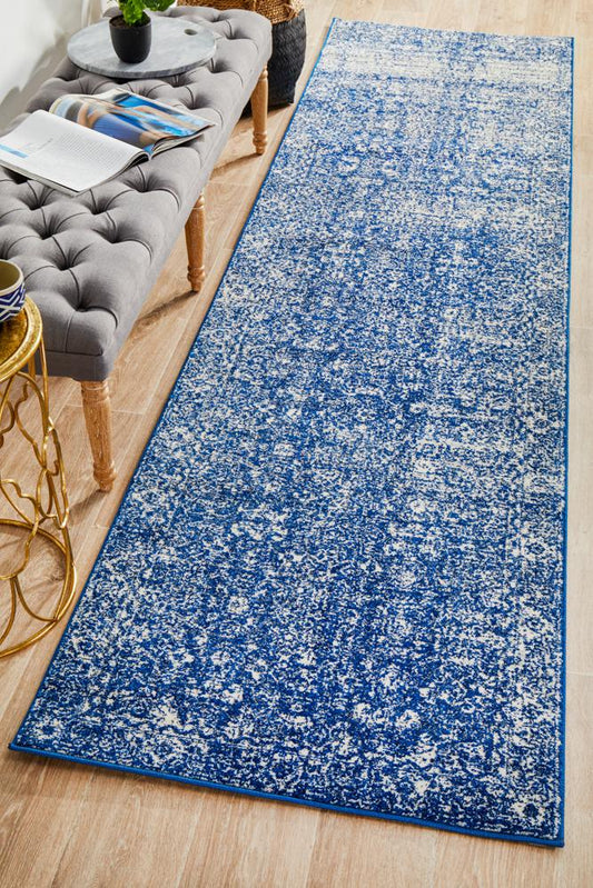 Bermagui Navy Runner Rug