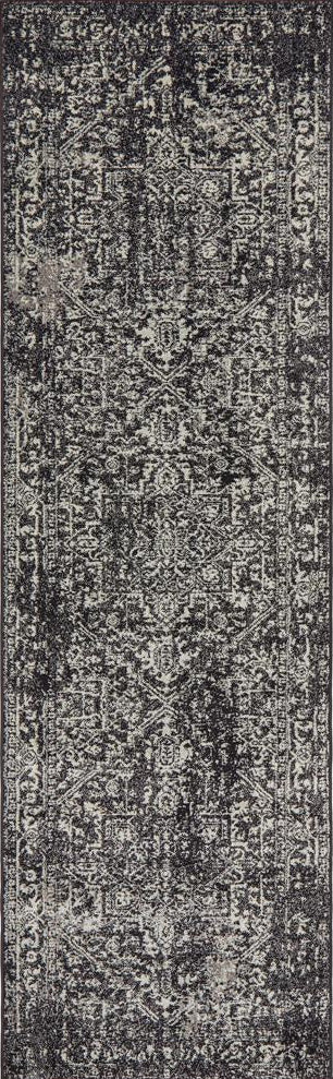 Bermagui Graphite Charcoal Grey Runner Rug