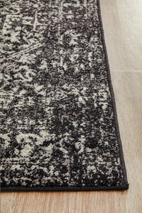 Bermagui Graphite Charcoal Grey Runner Rug