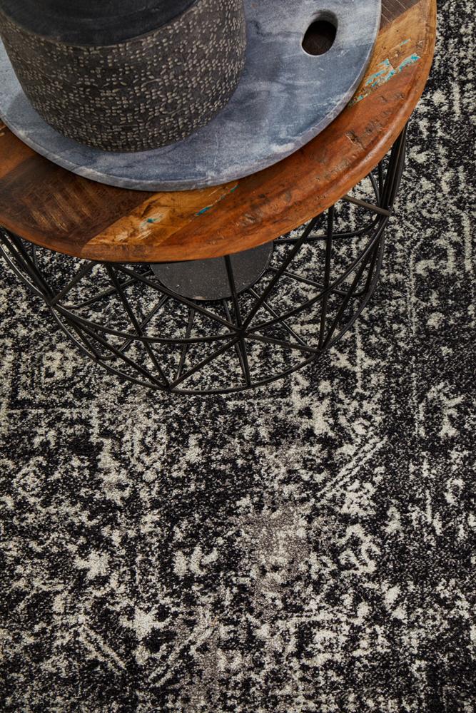 Bermagui Graphite Charcoal Grey Runner Rug