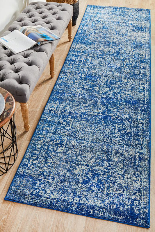 Bermagui Midnight Navy Runner Rug