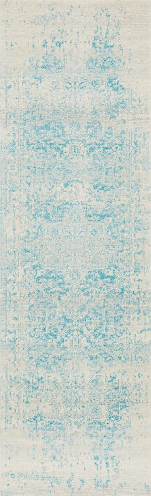 Bermagui Snow Blue Runner Rug