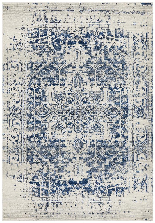 Bermagui White and Blue Grove Rug