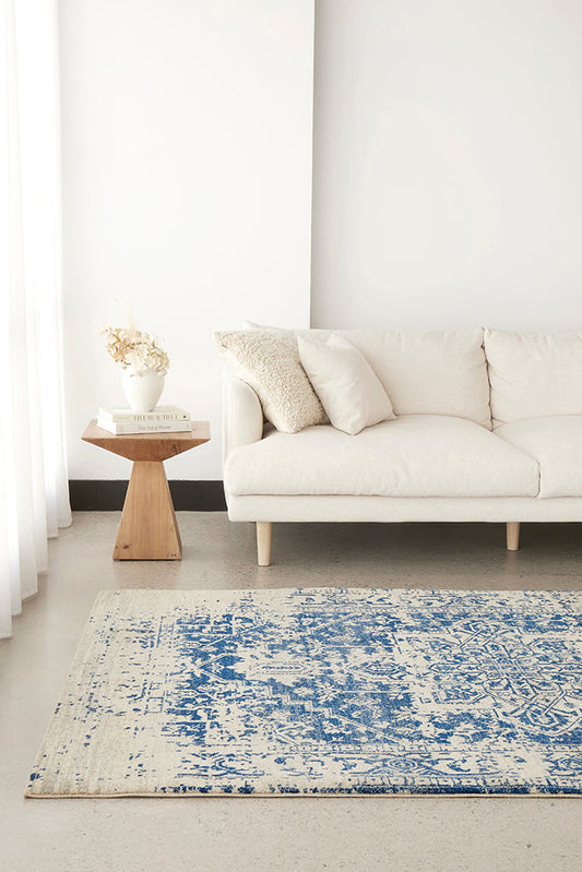 Bermagui White and Blue Grove Rug