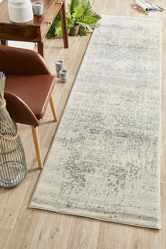 Bermagui Platinum Silver Runner Rug