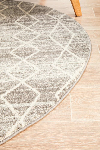 Bermagui Silver Round Rug
