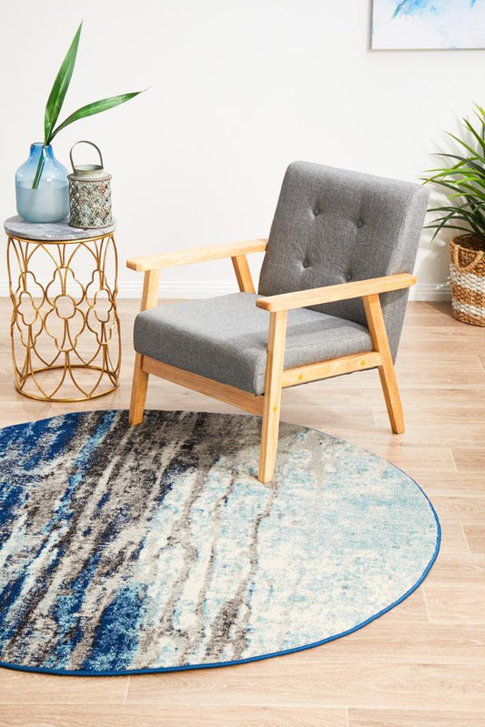 Bermagui Cobalt Blue Round Rug