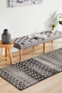 Bermagui Black Runner Rug