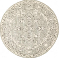 Bermagui Platinum Silver Round Rug