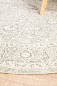 Bermagui Platinum Silver Round Rug