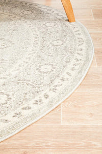 Bermagui Platinum Silver Round Rug