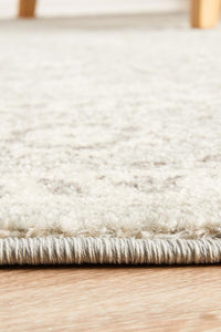 Bermagui Platinum Silver Round Rug