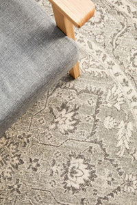 Bermagui Platinum Silver Round Rug