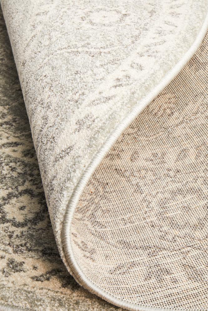 Bermagui Platinum Silver Round Rug