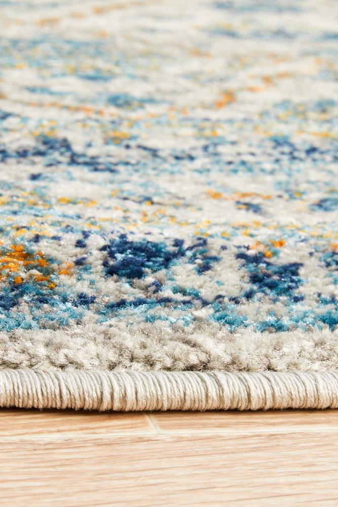 Bermagui Pewter Silver Round Rug