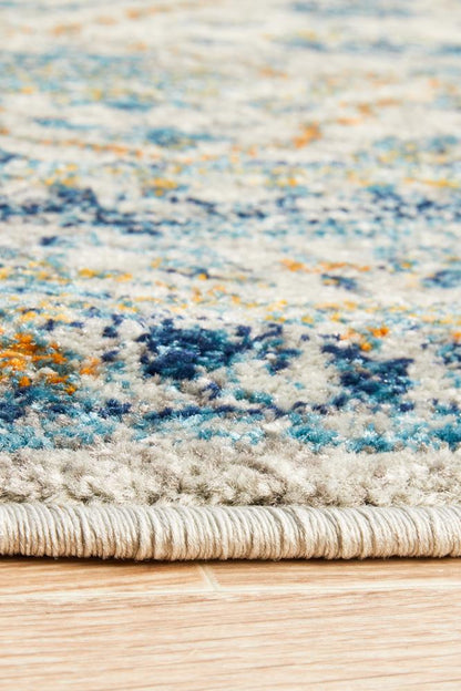 Bermagui Pewter Silver Round Rug