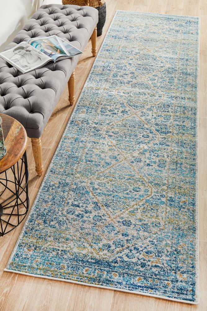 Bermagui Sterling Blue Runner Rug