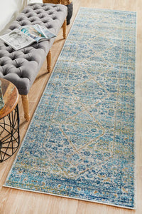 Bermagui Sterling Blue Runner Rug