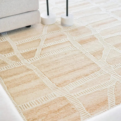 Eumundi Beige Wool Rug