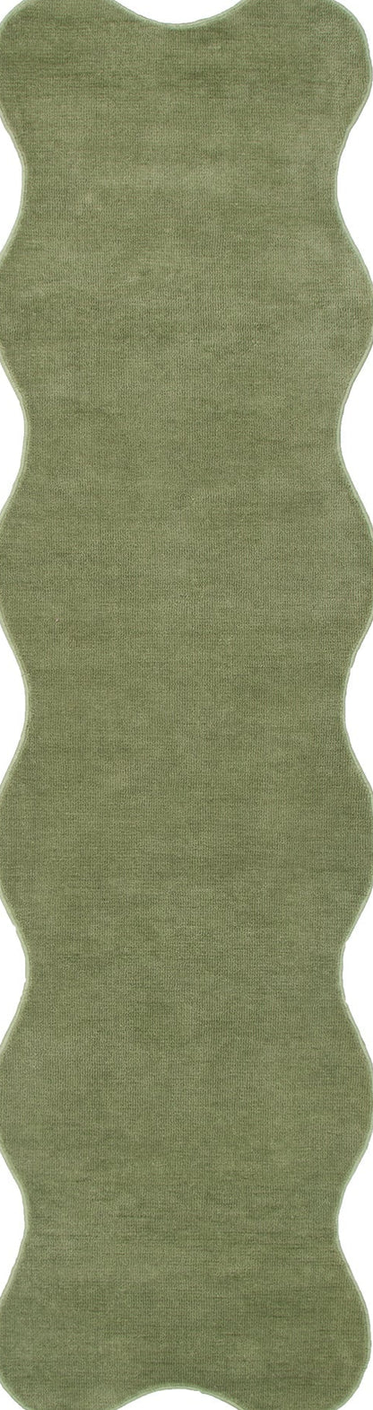 Wooli Green Runner Rug