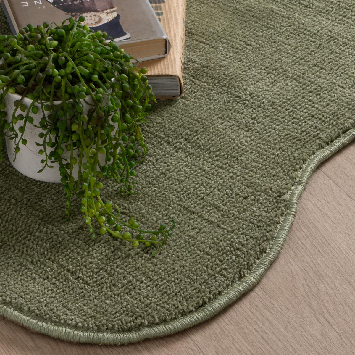 Wooli Green Runner Rug