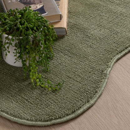 Wooli Green Runner Rug