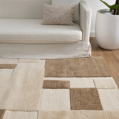 Glenelg Beige & Brown Wool Rug