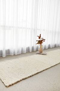 Yanchep White Jute Runner Rug