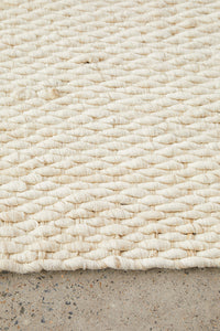 Yanchep White Jute Runner Rug