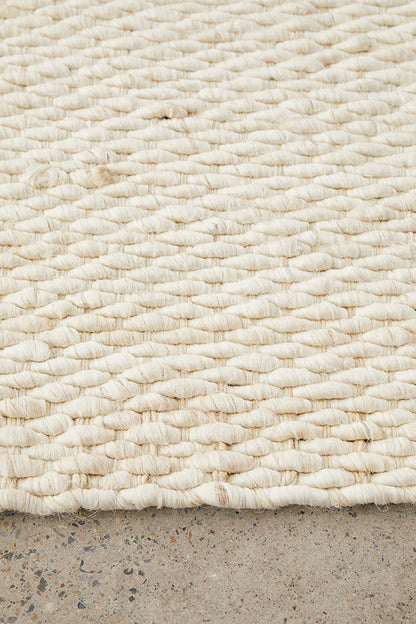 Yanchep White Jute Runner Rug