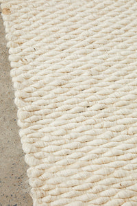 Yanchep White Jute Runner Rug