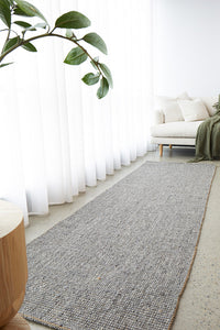 Lennox Graphite Wool & Jute Runner Rug