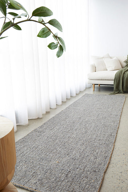 Lennox Graphite Wool & Jute Runner Rug