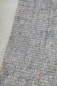 Lennox Graphite Wool & Jute Runner Rug