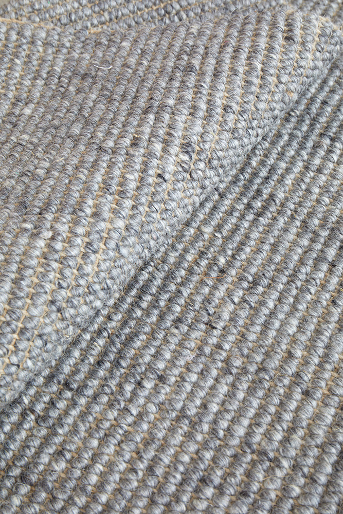 Lennox Graphite Wool & Jute Runner Rug