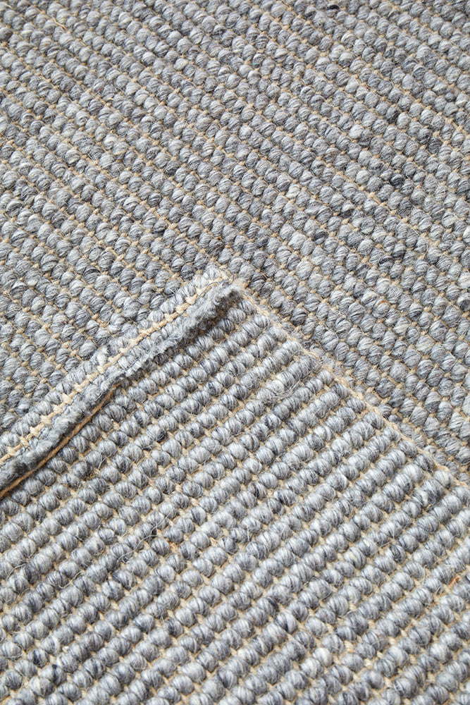 Lennox Graphite Wool & Jute Runner Rug
