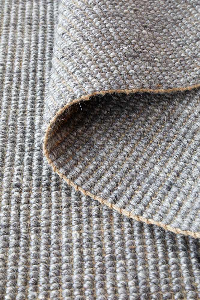 Lennox Graphite Wool & Jute Runner Rug