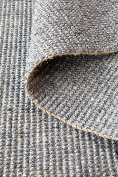 Lennox Graphite Wool & Jute Runner Rug
