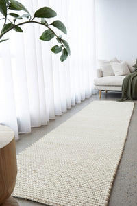 Lennox Cream Wool & Jute Runner Rug